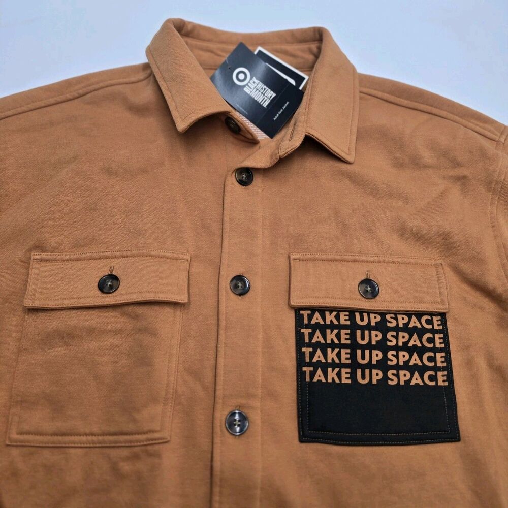 Target Black History Month Take Up Space Shirt Jacket Pumpkin Fall Cozy Large